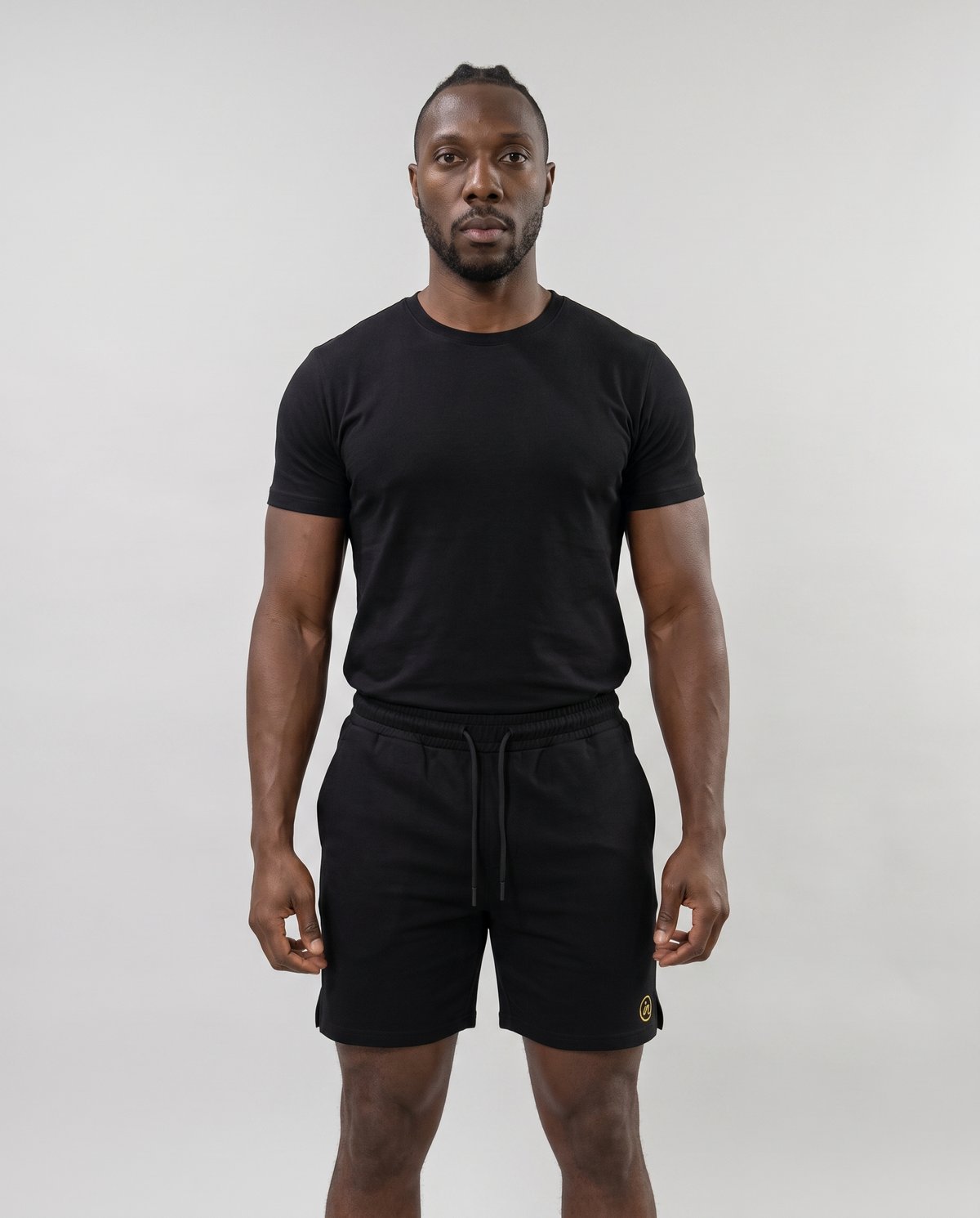 Inherit Noir tee and shorts